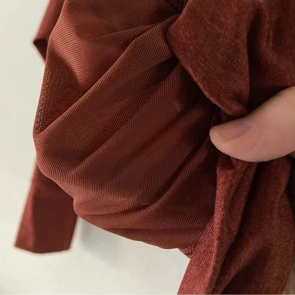 Old Navy XXL Cowlneck Cropped Pullover New Rust Athleisure Activewear Sporty - Picture 11 of 16